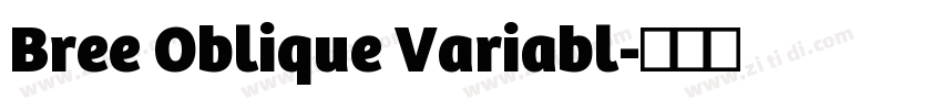 Bree Oblique Variabl字体转换